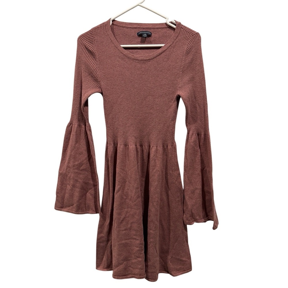 Vintage American Eagle‎ Outfitters Bell Sleeve Dress Mini Sweater LG Cottagecore